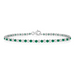 Petite Alternating Green Emerald and Diamond Tennis Bracelet - Armans Fine Jewellery