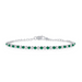 Petite Alternating Green Emerald and Diamond Tennis Bracelet - Armans Fine Jewellery