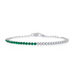 Petite Half Diamond & Half Green Emerald Tennis Bracelet - Armans Fine Jewellery