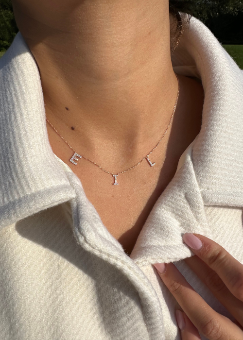 Petite Multi Diamond Initial Necklace| Armans Fine Jewellery