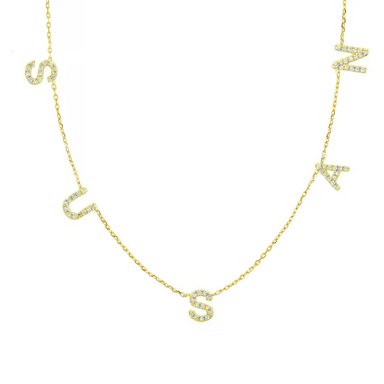Petite Multi Diamond Initial Necklace - Armans Fine Jewellery