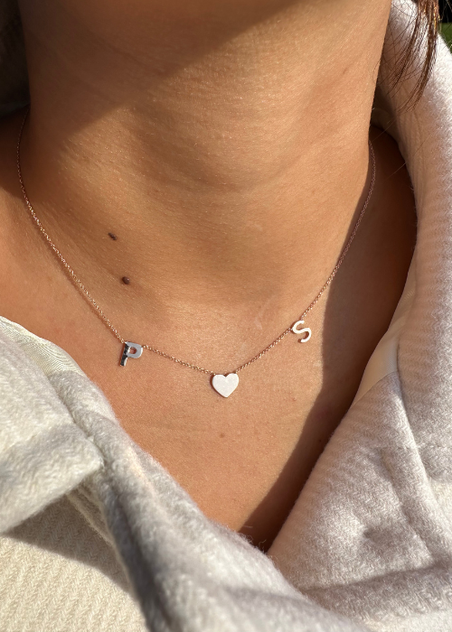 Petite Multi Initial Heart Necklace - Armans Fine Jewellery