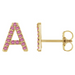 Pink Sapphire Initial Earrings - Armans Fine Jewellery