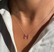 Pink Sapphire Initial Pendant - Armans Fine Jewellery