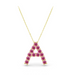 Pink Sapphire Initial Pendant - Armans Fine Jewellery