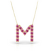 Pink Sapphire Initial Pendant - Armans Fine Jewellery