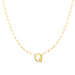 Block Letter Necklace with Paperclip Chain - Armans Fine Jewellery