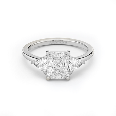 Rosa Del Amor' Princess Cut Black & White Diamond Rose Gold Engagement Ring