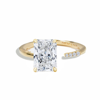 Radiant Diamond Split Engagement Ring - Armans Fine Jewellery