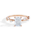 Radiant Diamond Leaf Engagement Ring - Armans Fine Jewellery