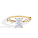 Radiant Diamond Leaf Engagement Ring - Armans Fine Jewellery