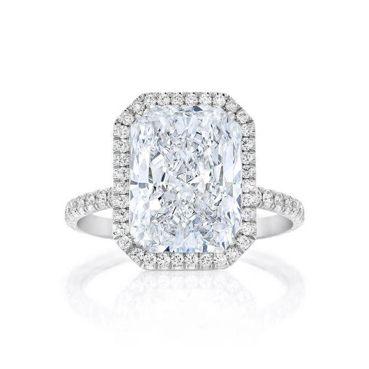 Radiant Seamless Halo Lab Grown Engagement Ring - Armans Fine Jewellery