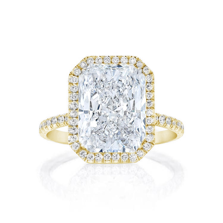 Radiant Seamless Halo Lab Grown Engagement Ring - Armans Fine Jewellery
