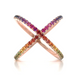 Rainbow Sapphire Criss Cross Ring - Armans Fine Jewellery