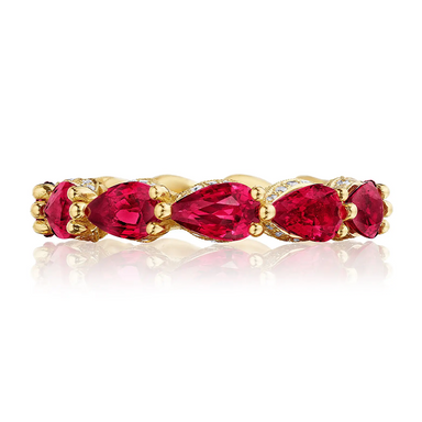 Red Ruby and Diamond Eternity Band - Armans Fine Jewellery
