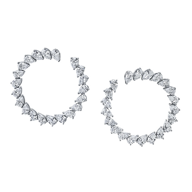 Roma Diamond Hoops - Armans Fine Jewellery