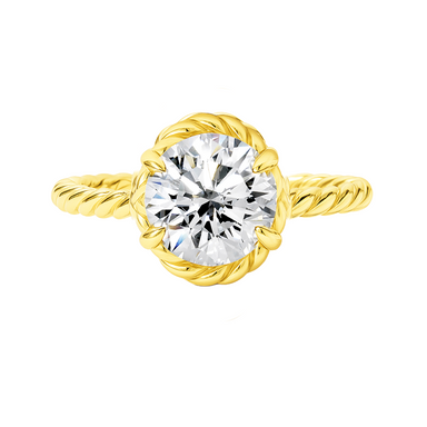 Round Cordelia Diamond Braided Engagement Ring - Armans Fine Jewellery