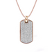 Round Diamond Dog Tag Necklace - Armans Fine Jewellery