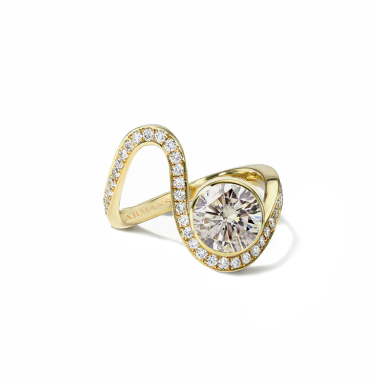 Round Diamond Loop Ring - Armans Fine Jewellery