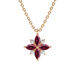 Ruby and Diamond Lotus Pendant - Armans Fine Jewellery