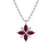 Ruby and Diamond Lotus Pendant - Armans Fine Jewellery