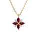 Ruby and Diamond Lotus Pendant - Armans Fine Jewellery