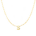 Block Letter Necklace with Paperclip Chain - Armans Fine Jewellery