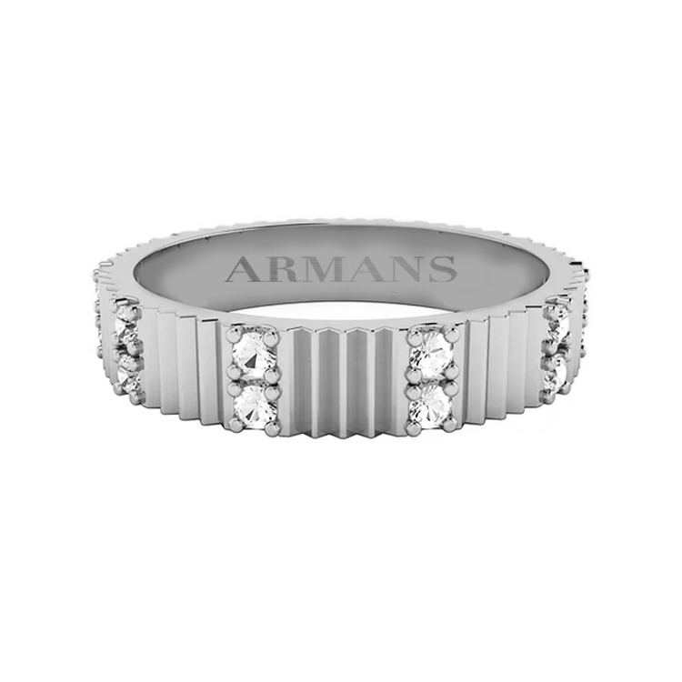 Scarlett Fluted Diamond Eternity Band - Armans Fine Jewellery