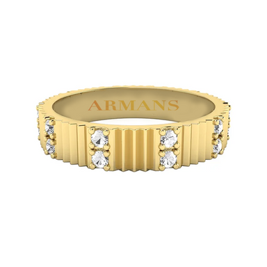 Scarlett Fluted Diamond Eternity Band - Armans Fine Jewellery