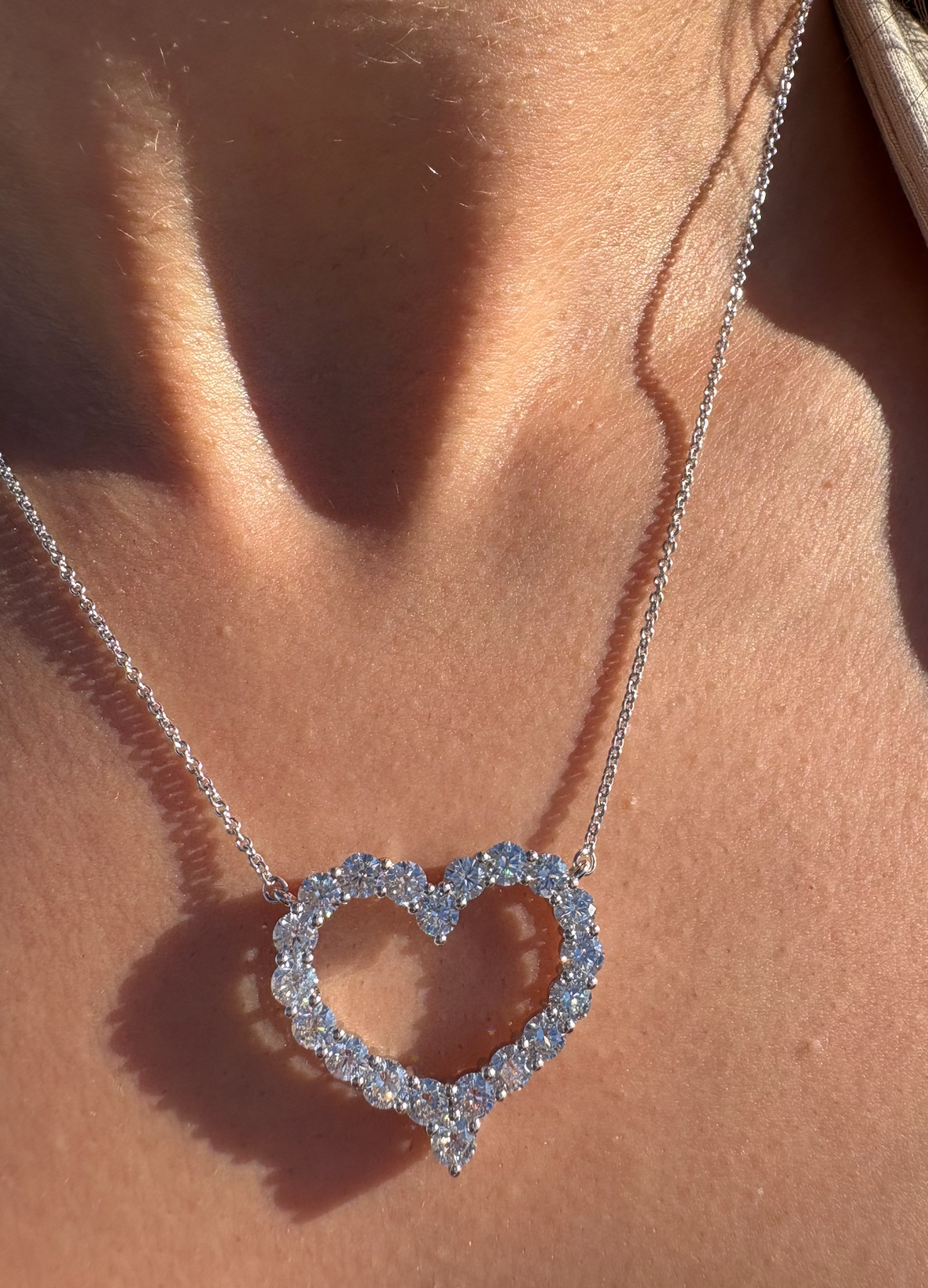 Jumbo Love Heart Diamond Heart Necklace