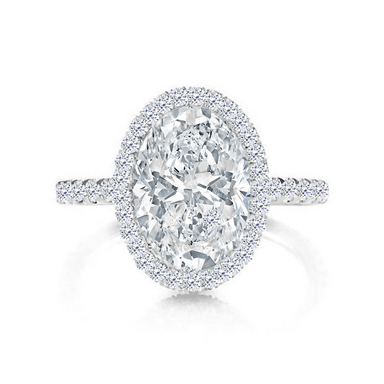 Seamless Oval Halo Lab Grown Engagement Ring - Armans Fine Jewellery