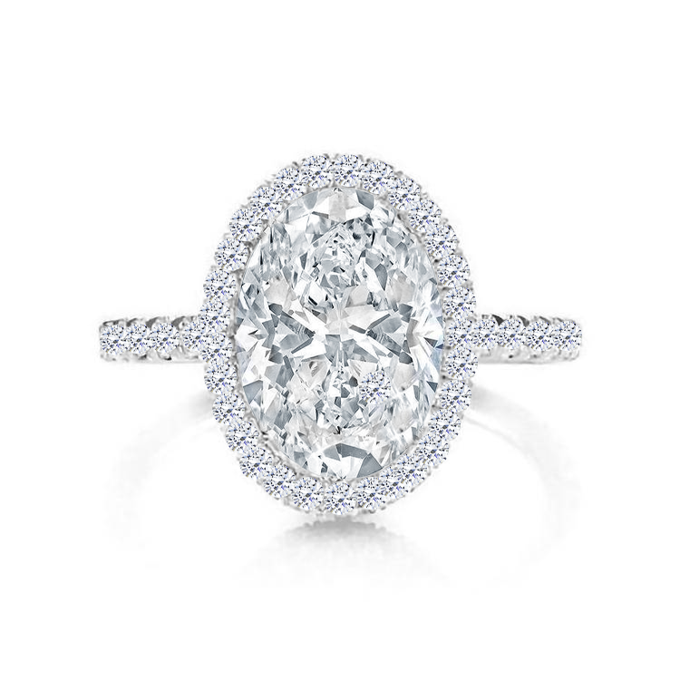 Seamless Oval Halo Engagement Ring - Armans Fine Jewellery