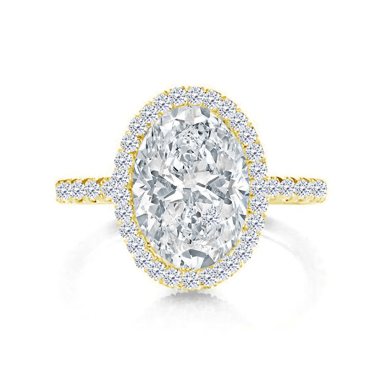 Seamless Oval Halo Lab Grown Engagement Ring - Armans Fine Jewellery