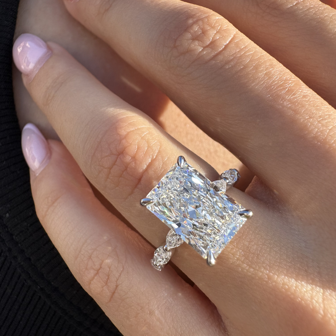 Shimmy Radiant Lab Grown Engagement Ring