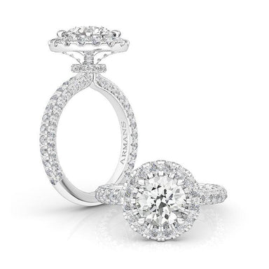 Snowball Halo Lab Grown Engagement Ring - Armans Fine Jewellery