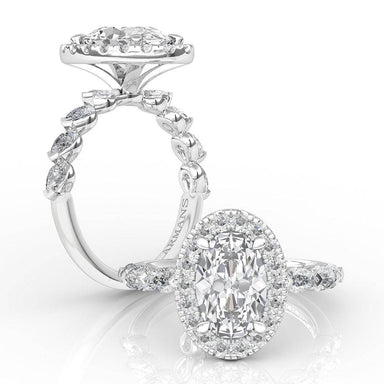 Oval Snowflake Lab Grown Engagement Ring - Armans Fine Jewellery