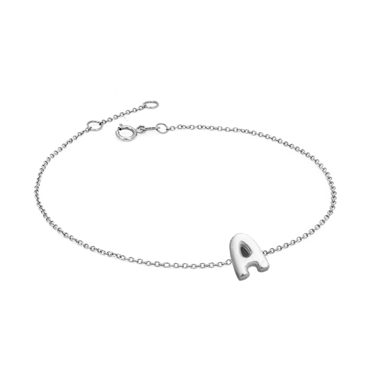 Solid Gold Bubble Initial Bracelet - Armans Fine Jewellery