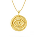 Solid Gold Evil Eye Disc Pendant - Armans Fine Jewellery