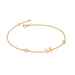 Solid Gold Initial Bracelet with Diamond Orbit - Armans Fine Jewellery