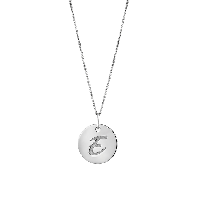 Solid Gold Initial Disc Pendant - Armans Fine Jewellery
