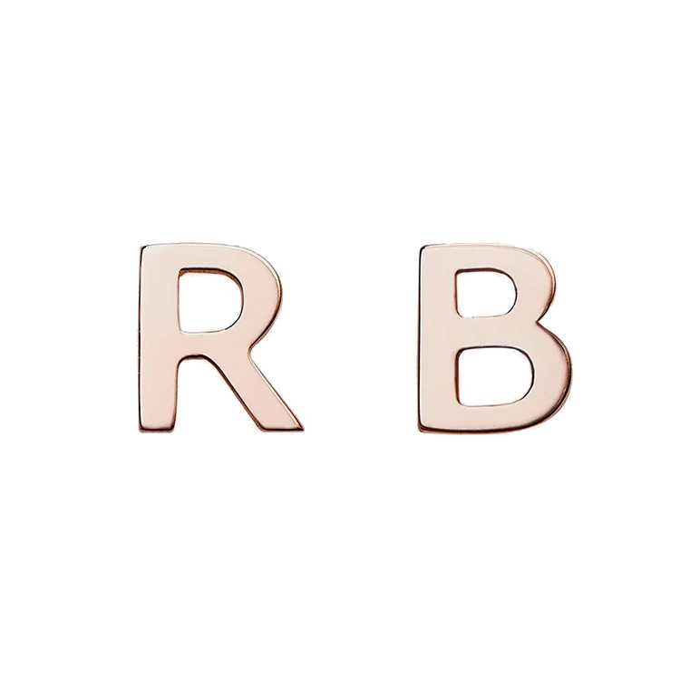 Solid Gold Initial Earrings - Armans Fine Jewellery