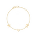 Solid Gold Initial Heart Bracelet - Armans Fine Jewellery