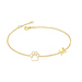 Solid Gold Initial Paw Print Bracelet - Armans Fine Jewellery