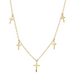 Solid Gold Multi Cross Necklace - Armans Fine Jewellery