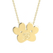 Solid Gold Paw Print Necklace with Initial Engraving - Armans Fine Jewellery