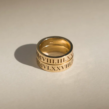 Solid Gold Roman Numeral Ring - Armans Fine Jewellery