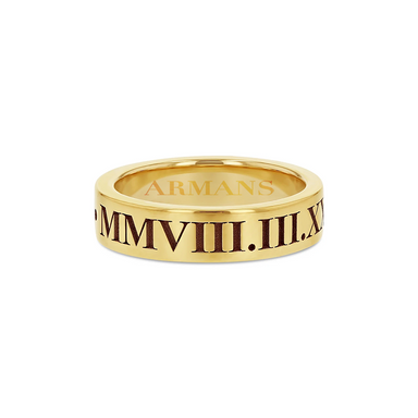 Solid Gold Roman Numeral Ring - Armans Fine Jewellery