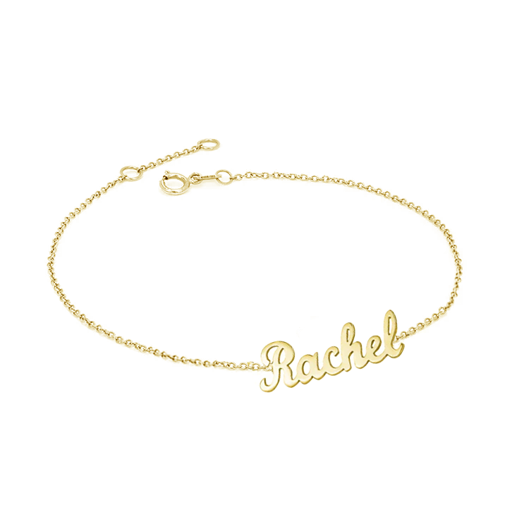 Solid Gold Script Name Bracelet - Armans Fine Jewellery