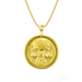 Solid Gold Skull Disk Pendant - Armans Fine Jewellery