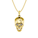 Solid Gold Skull Necklace With Diamond Eyes - Armans Fine Jewellery